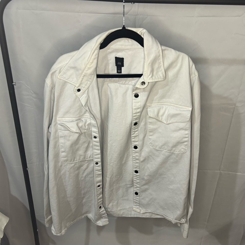River Island Jacket - Light Grey, Size Large